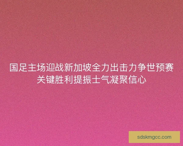 国足主场迎战新加坡全力出击力争世预赛关键胜利提振士气凝聚信心